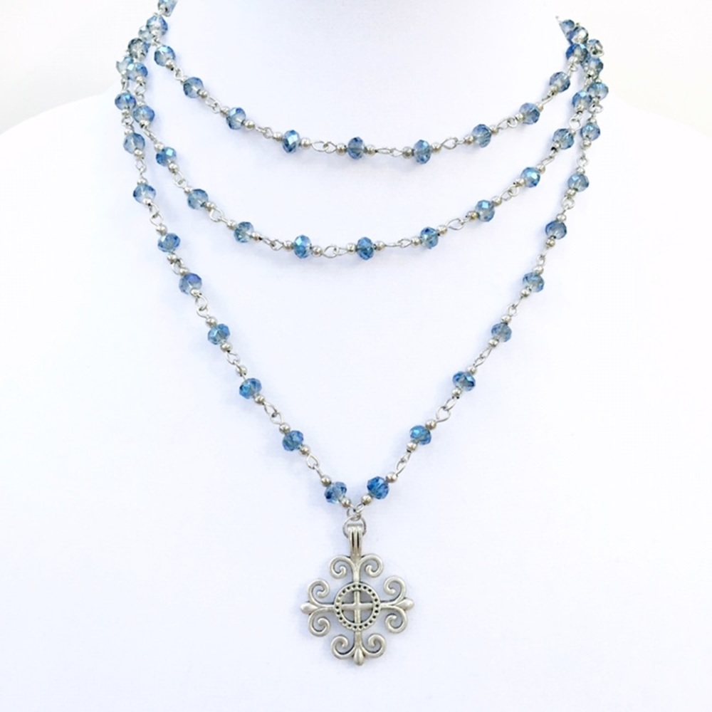 Handmade Layered Cross Necklace